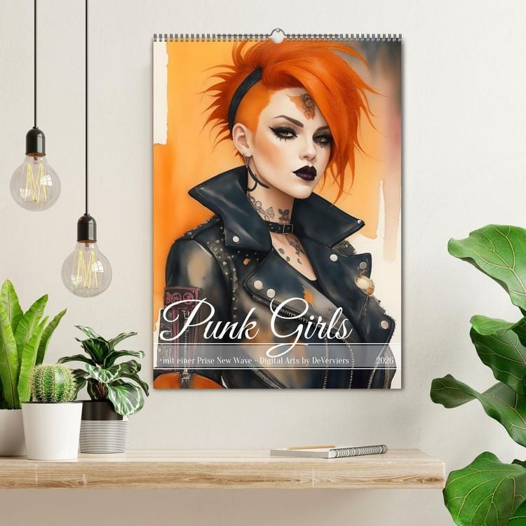 Produktbild: Punk Girls mit einer Prise New Wave (Wandkalender 2026 DIN A2 hoch), CALVENDO Monatskalender