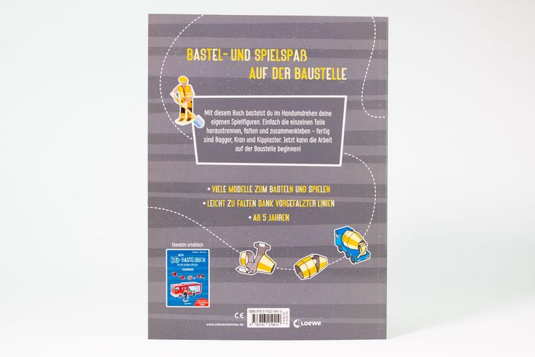 Produktbild: Mein 3D-Bastelbuch - Falten, kleben, spielen - Baustelle