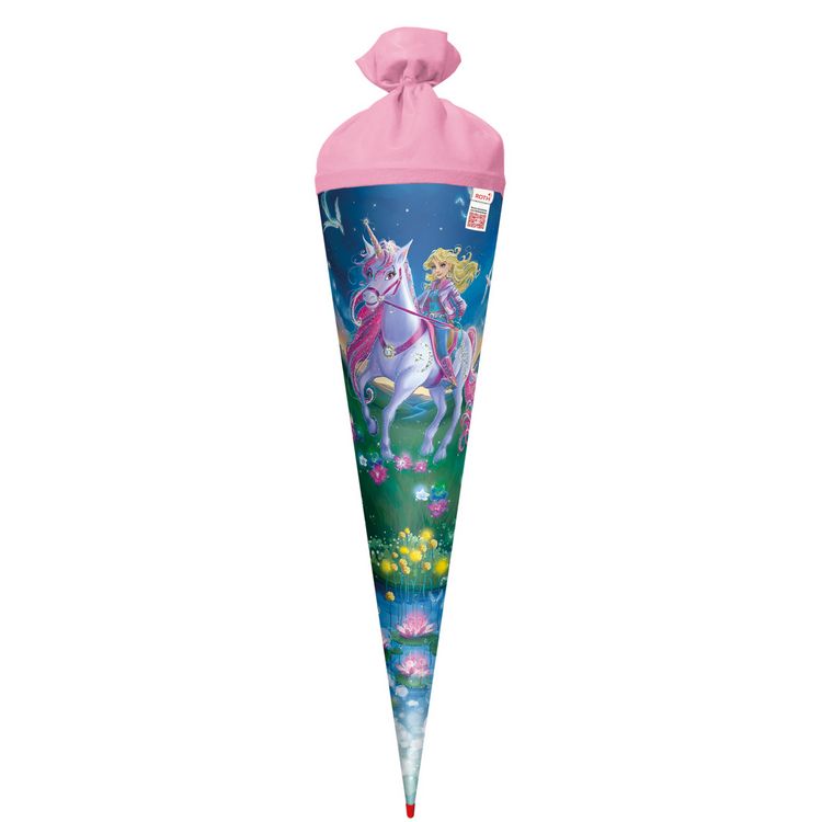 Produktbild: Motivschult&uuml;te, Magische Einhornreiterin, 70 cm, Glitter