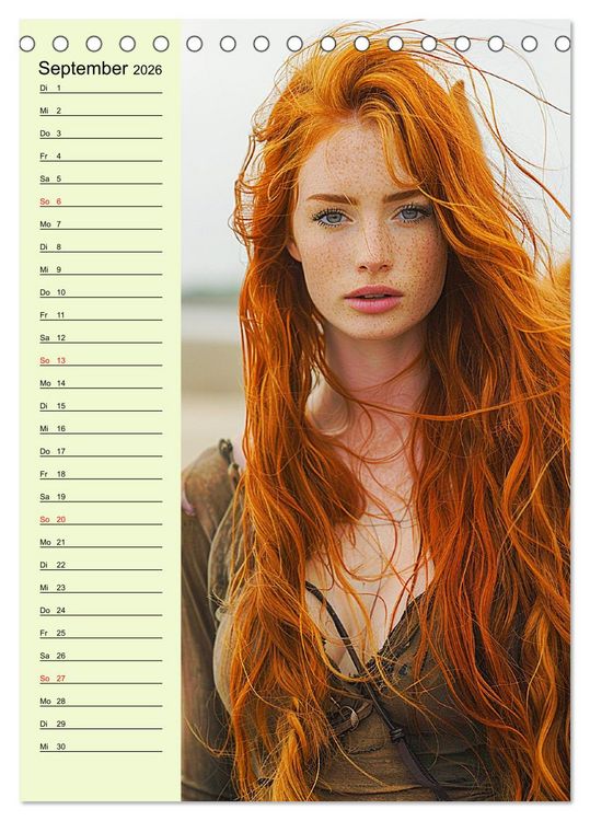 Produktbild: Rote Sch&ouml;nheiten. Nat&uuml;rliche Eleganz und wilde Anmut (Tischkalender 2026 DIN A5 hoch), CALVENDO Monatskalender