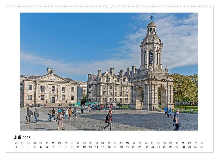 Produktbild: Dublin bunt, lebendig, spannend (hochwertiger Premium Wandkalender 2027 DIN A2 quer), Kunstdruck in Hochglanz