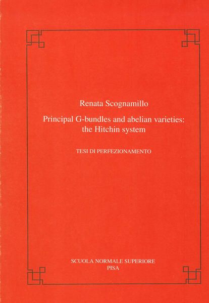 Produktbild: Principal G-bundles and abelian varieties: the Hitchin system