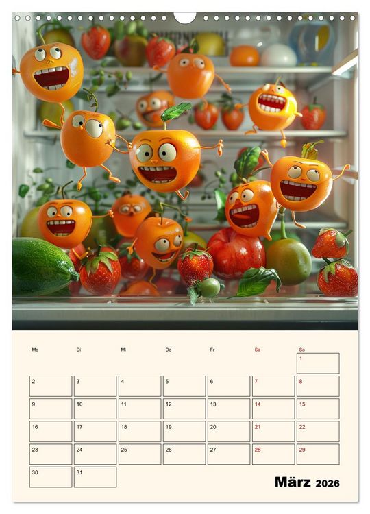 Produktbild: Nachts im K&uuml;hlschrank (Wandkalender 2026 DIN A3 hoch), CALVENDO Monatskalender