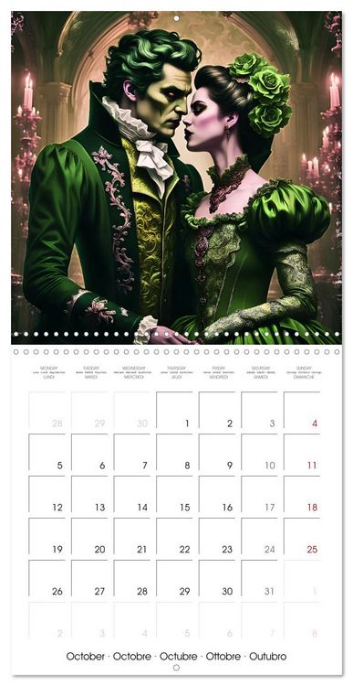 Produktbild: Vampire Pairs of Darkness (Wall Calendar 2026 12 &times; 12 Inch) CALVENDO 12 Month Wall Calendar