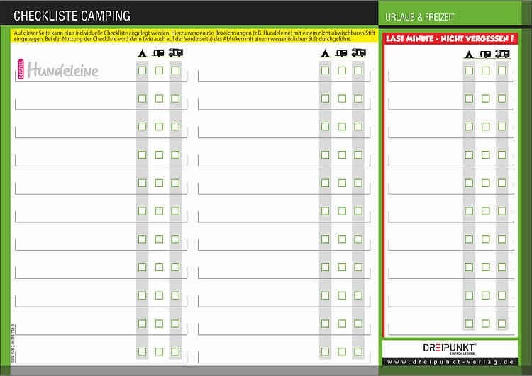 Checkliste Camping" online kaufen
