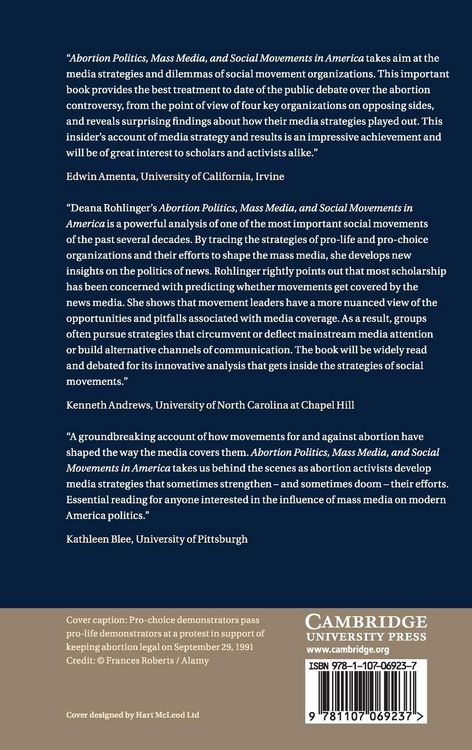 Produktbild: Abortion Politics, Mass Media, and Social Movements in America