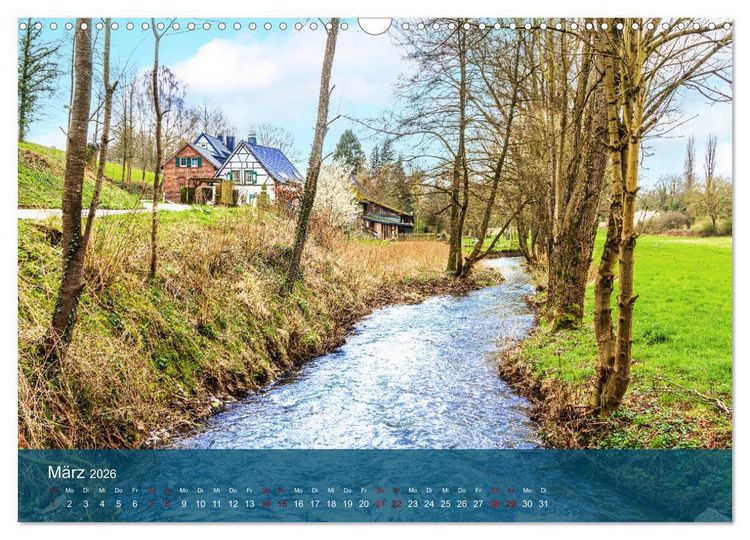 Produktbild: Die D&uuml;ssel von den Quellen bis zu den M&uuml;ndungen (Wandkalender 2026 DIN A3 quer), CALVENDO Monatskalender