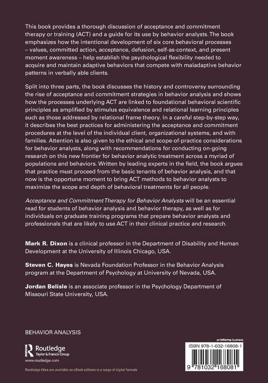 Produktbild: Acceptance and Commitment Therapy for Behavior Analysts