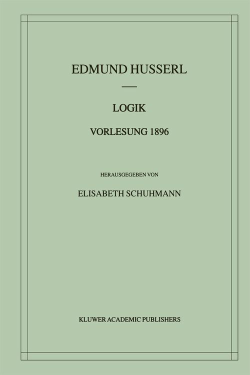 Produktbild: Logik Vorlesung 1896
