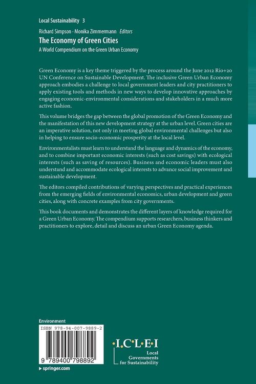 Produktbild: The Economy of Green Cities