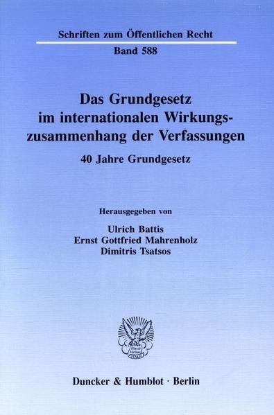 Produktbild: Das Grundgesetz im internationalen Wirkungszusammenhang der Verfassungen.