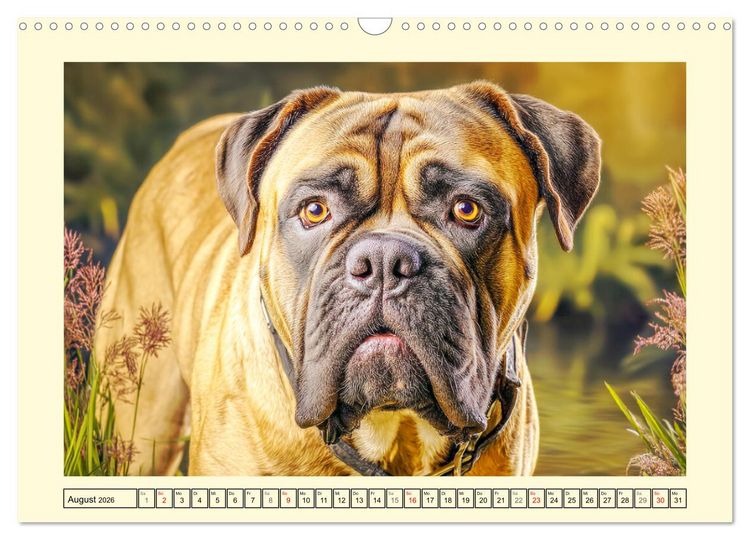 Produktbild: Bullmastiff im Portr&auml;t. Kraftvolle Hunde mit sanftem Wesen (Wandkalender 2026 DIN A3 quer), CALVENDO Monatskalender