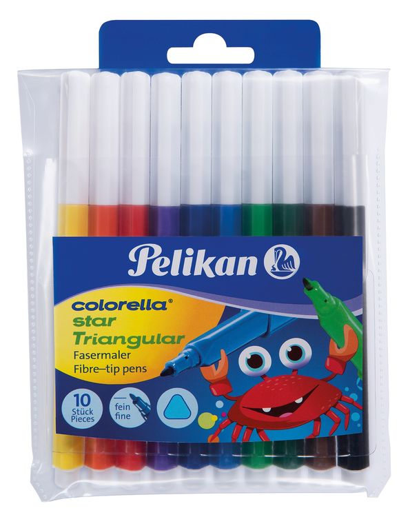 Produktbild: Pelikan Fasermaler Colorella® Star Triangular dreieckig, 10er Set