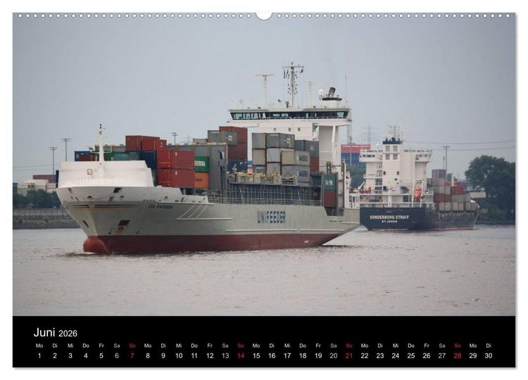 Produktbild: Schiffe im Hamburger Hafen (Wandkalender 2026 DIN A2 quer), CALVENDO Monatskalender