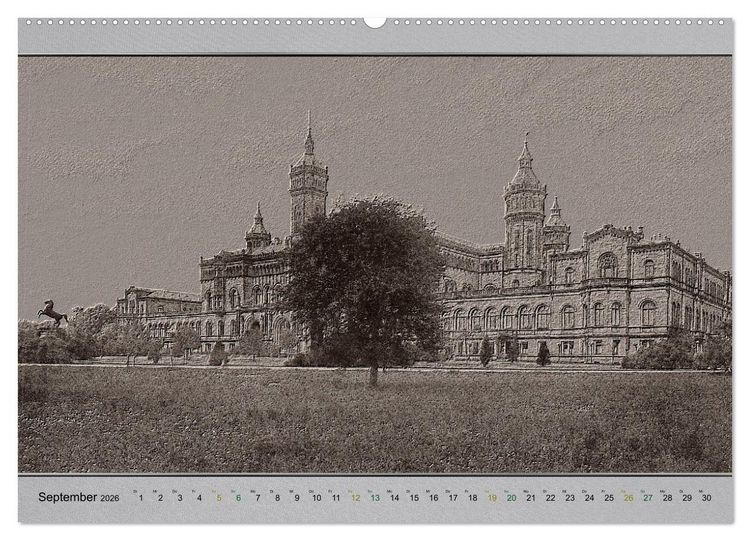Produktbild: Hannover, alte Aufnahmen neu interpretiert. (Wandkalender 2026 DIN A2 quer), CALVENDO Monatskalender