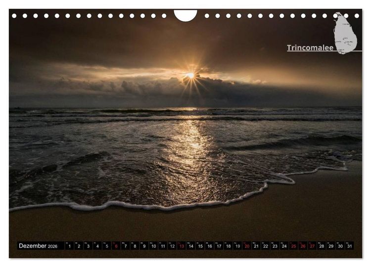 Produktbild: Sri Lanka, eine Reise &uuml;ber die Insel der King Coconut (Wandkalender 2026 DIN A4 quer), CALVENDO Monatskalender