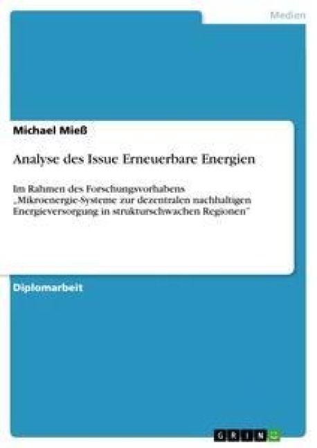 Produktbild: Analyse des Issue Erneuerbare Energien