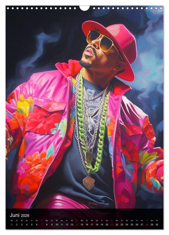 Produktbild: Rap Kings. Paintings im Streetwear-Charme (Wandkalender 2026 DIN A3 hoch), CALVENDO Monatskalender