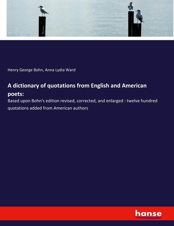 Produktbild: A dictionary of quotations from English and American poets: