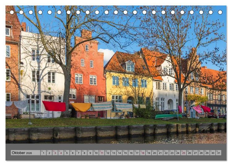 Produktbild: Ansichten der L&uuml;becker Altstadtinsel (Tischkalender 2026 DIN A5 quer), CALVENDO Monatskalender