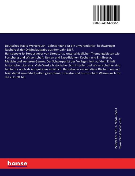Produktbild: Deutsches Staats-W&ouml;rterbuch