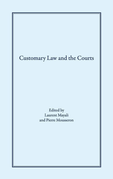 Produktbild: Customary Law and the Courts