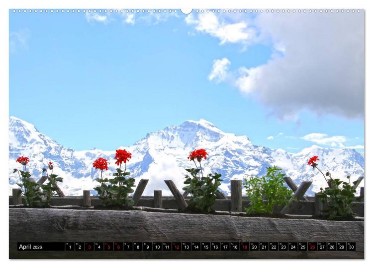 Produktbild: Das Dreigestirn im Berner Oberland. Eiger, M&ouml;nch und Jungfrau (Wandkalender 2026 DIN A2 quer), CALVENDO Monatskalender