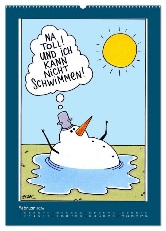 Produktbild: Na Toll! Comics von Martin Zak (hochwertiger Premium Wandkalender 2026 DIN A2 hoch), Kunstdruck in Hochglanz
