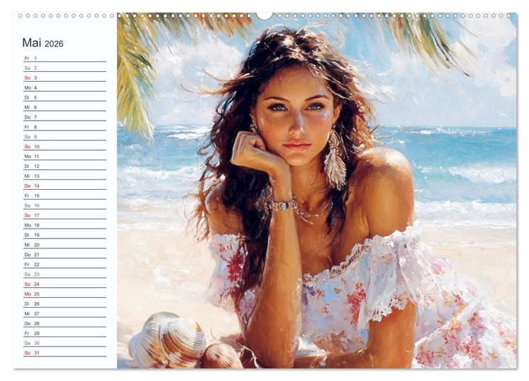 Produktbild: Frauen im Sommer. Lebensfreude, Sonne und Strand (Wandkalender 2026 DIN A2 quer), CALVENDO Monatskalender