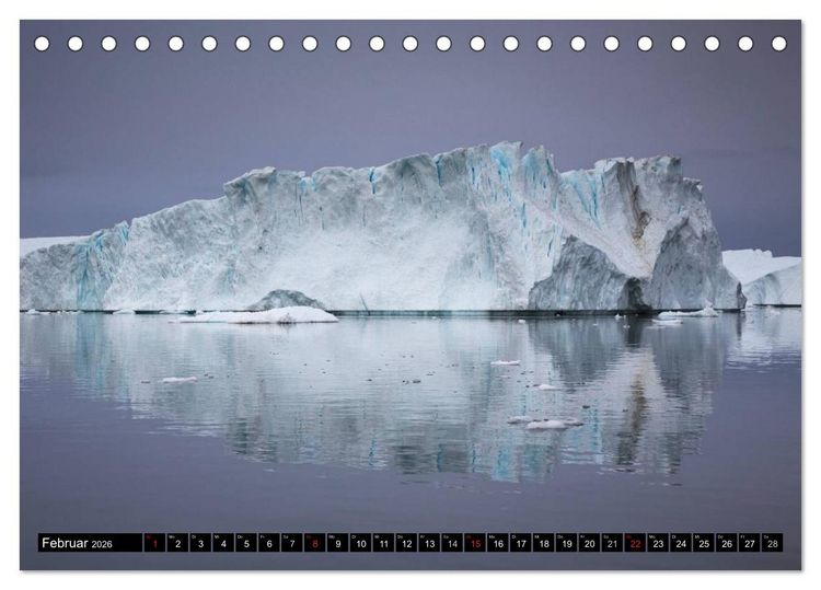 Produktbild: Ilulissat Eisfjord, Gr&ouml;nland. EIS - FORM UND LICHT (Tischkalender 2026 DIN A5 quer), CALVENDO Monatskalender