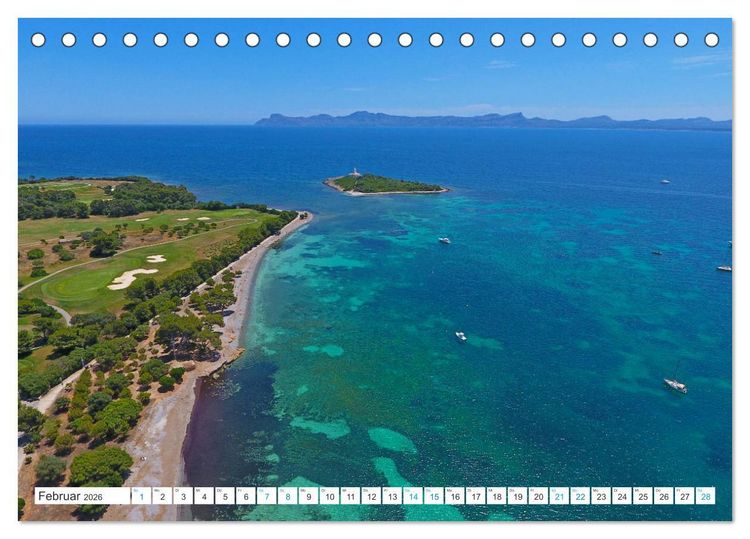 Produktbild: Mediterrane Golfpl&auml;tze - Spanien, Portugal, Mallorca (Tischkalender 2026 DIN A5 quer), CALVENDO Monatskalender