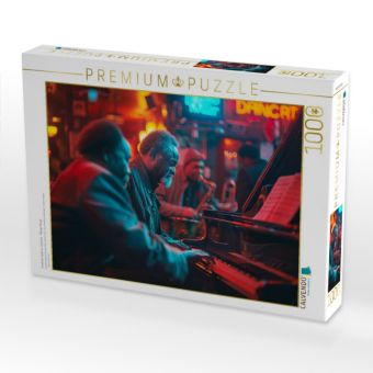 Produktbild: CALVENDO Puzzle Kreatives Spiel im Jazzclub - Klavier Musik | 1000 Teile Lege-Gr&ouml;&szlig;e 64x48cm Foto-Puzzle f&uuml;r gl&uuml;ckliche Stunden