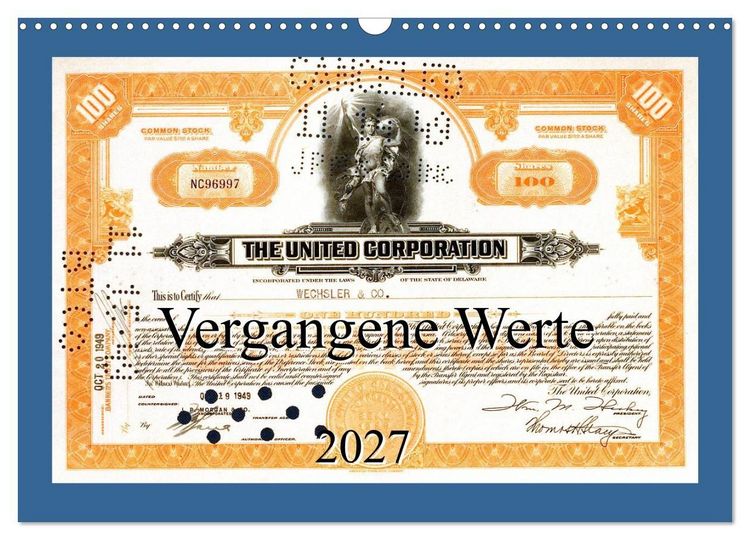Produktbild: Vergangene Werte (Wandkalender 2027 DIN A3 quer), CALVENDO Monatskalender