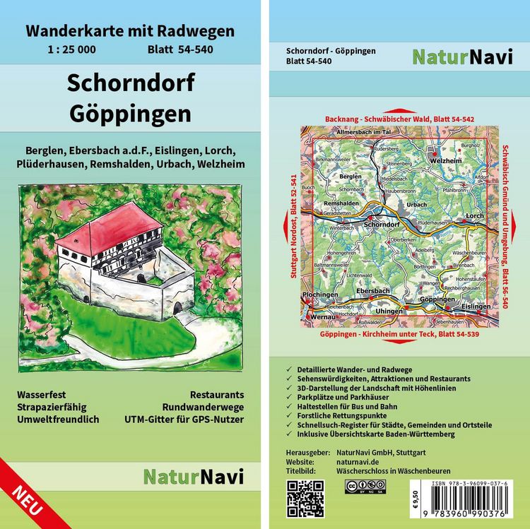 Produktbild: Schorndorf - G&ouml;ppingen 1 : 25 000, Blatt 54-540