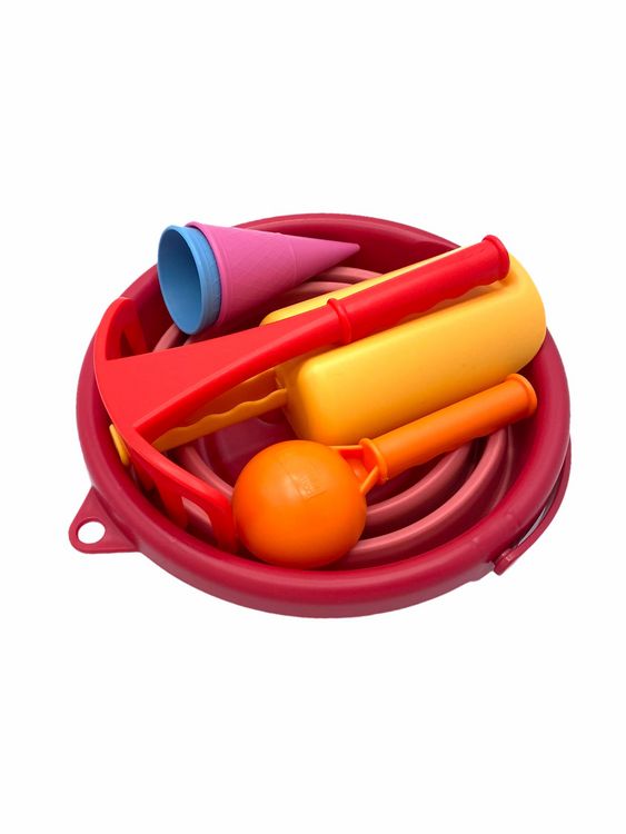 Produktbild: Schildkr&ouml;t Funsports - 7in1 Sand Toys Falteimer Set - rot