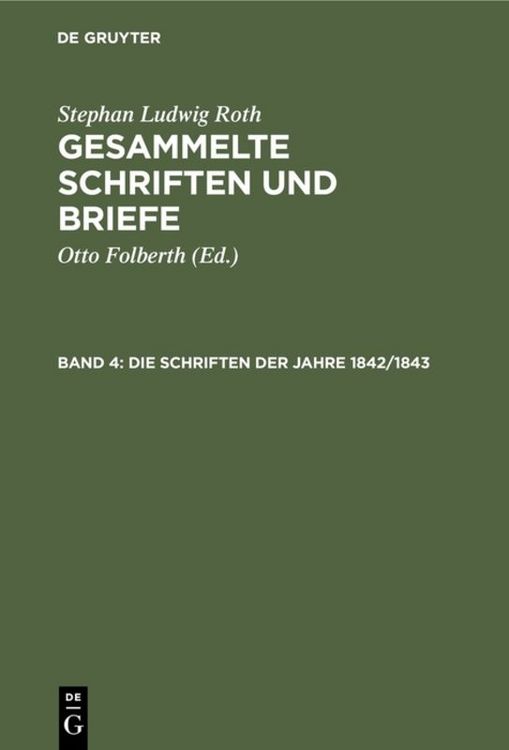 Produktbild: Die Schriften der Jahre 1842/1843