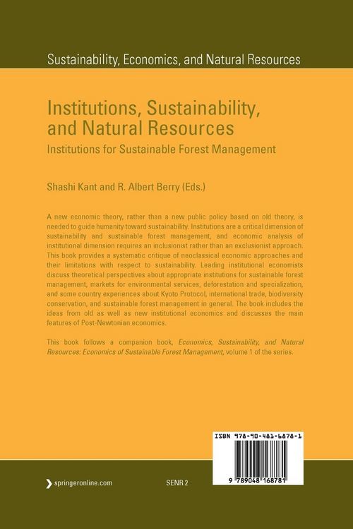 Produktbild: Institutions, Sustainability, and Natural Resources