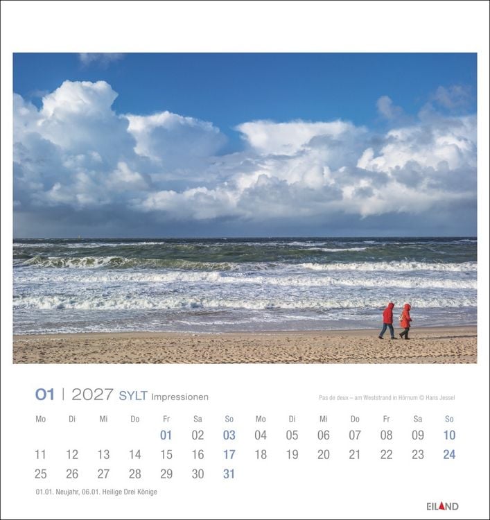 Produktbild: Sylt Impressionen Postkartenkalender 2027