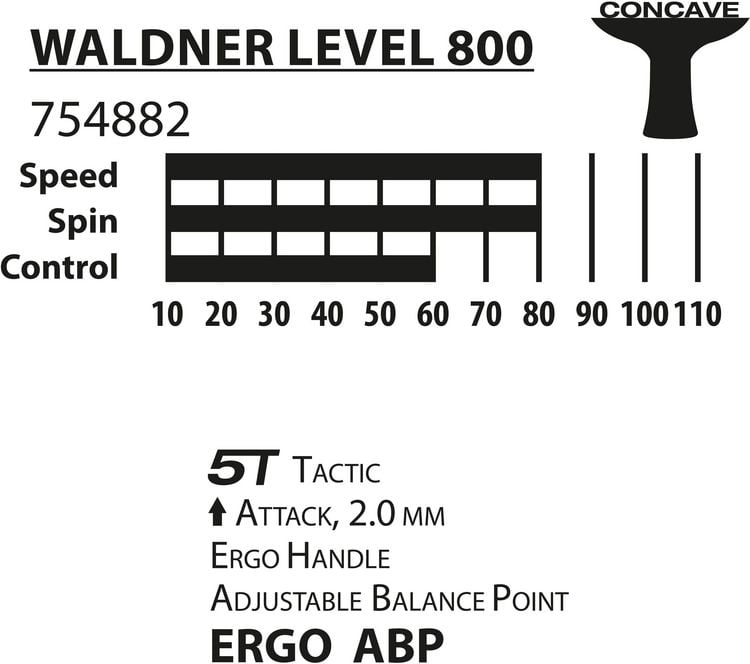 Produktbild: TT-Schl&auml;ger WALDNER 800 ABP-Griff