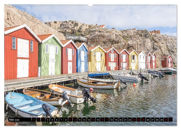 Produktbild: Farbenfrohe H&auml;user, Wohnen in Europa (hochwertiger Premium Wandkalender 2026 DIN A2 quer), Kunstdruck in Hochglanz