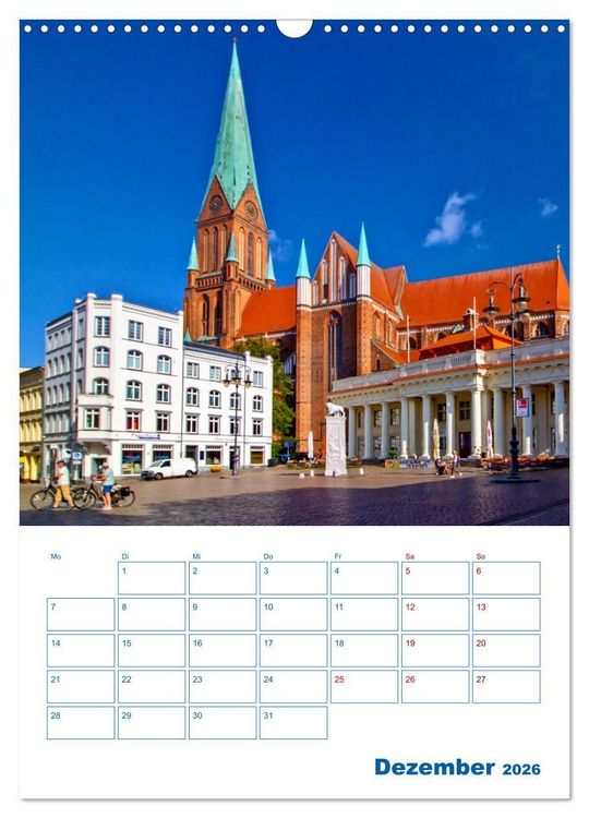 Produktbild: Residenzstadt Schwerin - Mecklenburg-Vorpommern - Terminplaner (Wandkalender 2026 DIN A3 hoch), CALVENDO Monatskalender