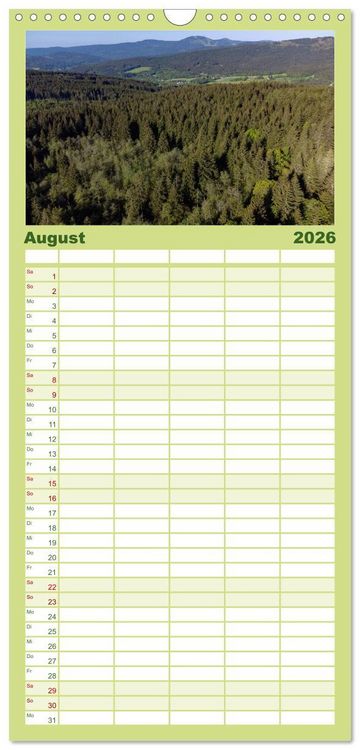 Produktbild: Familienplaner 2026 - Zauber des B&ouml;hmerwalds. Stille Sch&ouml;nheit im Westen Tschechiens mit 5 Spalten (Wandkalender, 21 x 45 cm) CALVENDO