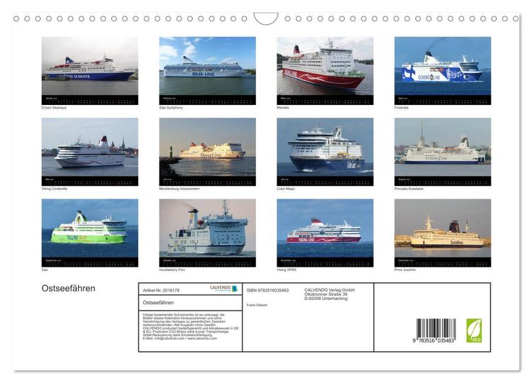 Produktbild: Ostseef&auml;hren (Wandkalender 2026 DIN A3 quer), CALVENDO Monatskalender