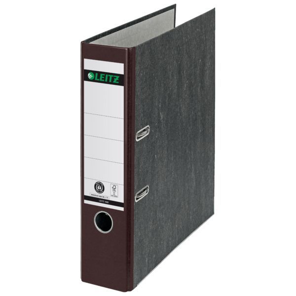 Produktbild: Leitz Ordner 1080 DIN A4 R&uuml;ckenbreite: 80mm Braun Wolkenmarmor 2 B&uuml;gel 10805075