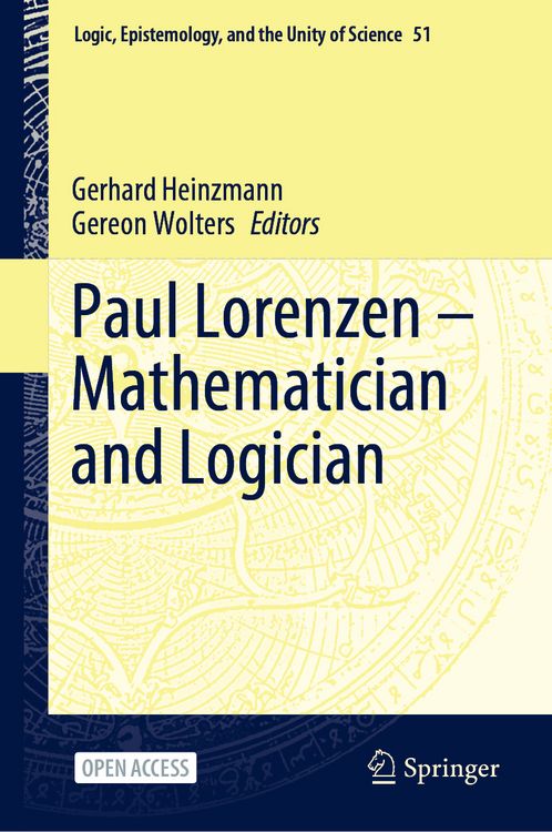 Produktbild: Paul Lorenzen -- Mathematician and Logician