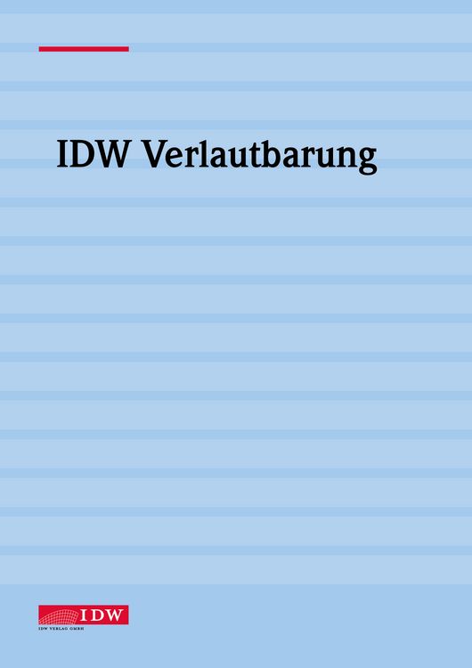 Produktbild: IDW Standard: Grunds&auml;tze zur Durchf&uuml;hrung von Unternehmensbewertungen (IDW S 1 i.d.F. 2026)