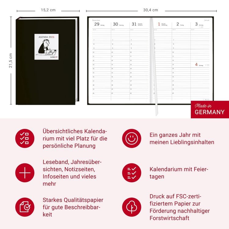 Produktbild: Loriot Agenda A5 2026