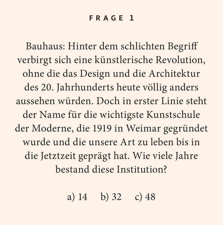 Produktbild: Bauhaus-Quiz