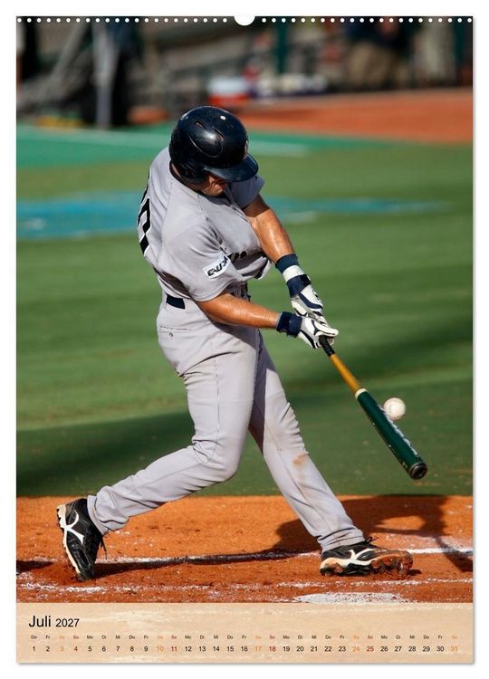 Produktbild: Baseball Power (Wandkalender 2027 DIN A2 hoch), CALVENDO Monatskalender