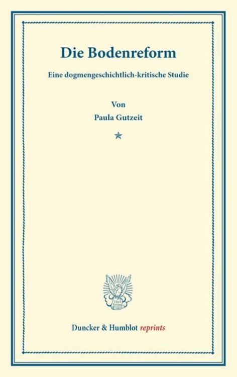 Produktbild: Die Bodenreform.